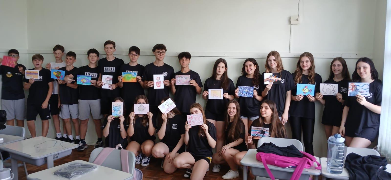 9ºs anos da Unidade Fundação Evangélica participam de atividade de arte contemporânea  9ºs anos da Unidade Fundação Evangélica participam de atividade de arte contemporânea