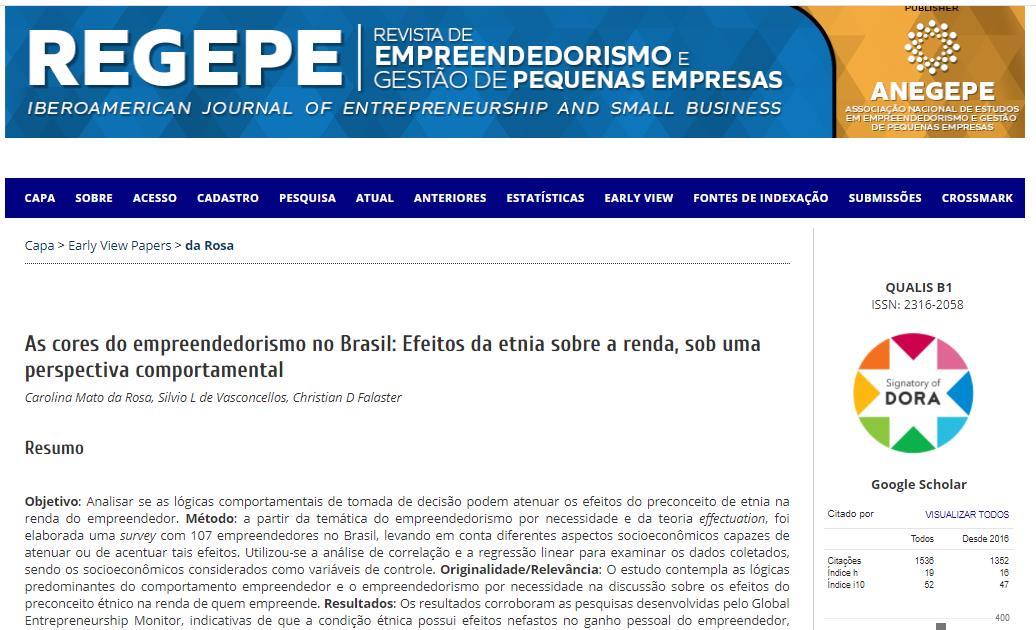 Alunos e professor do Curso de Administração têm artigo aceito em revista científica