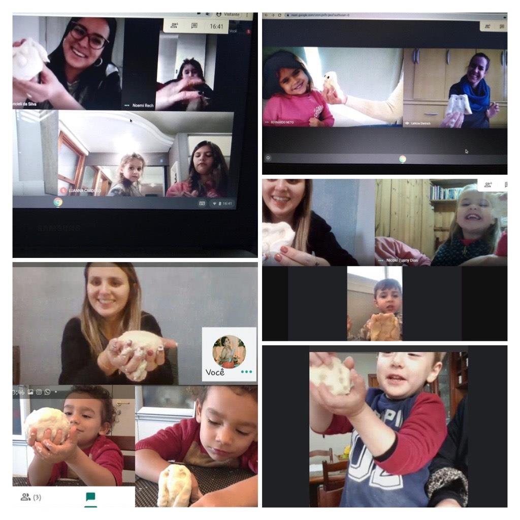 Crianças produzem massinha de modelar para estudar sobre as corujas Crianças produzem massinha de modelar para estudar sobre as corujas