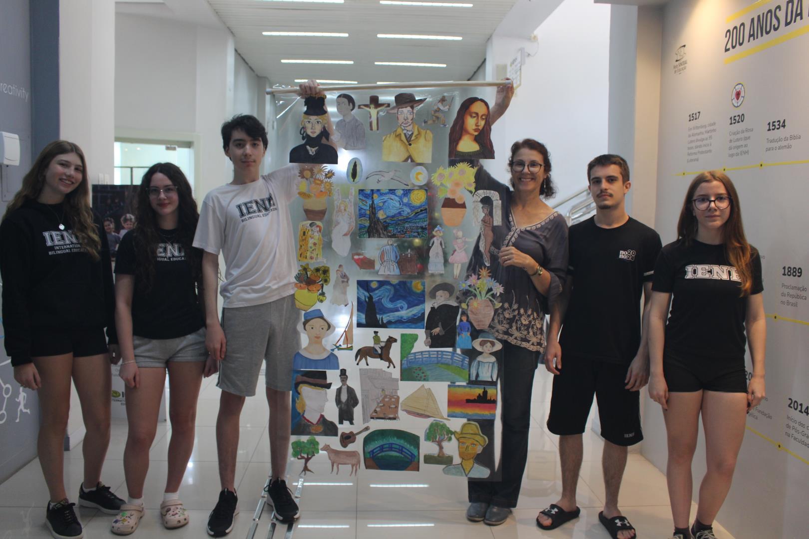 Estudantes criam obras imaginativas a partir da perspectiva do “Que está por trás”