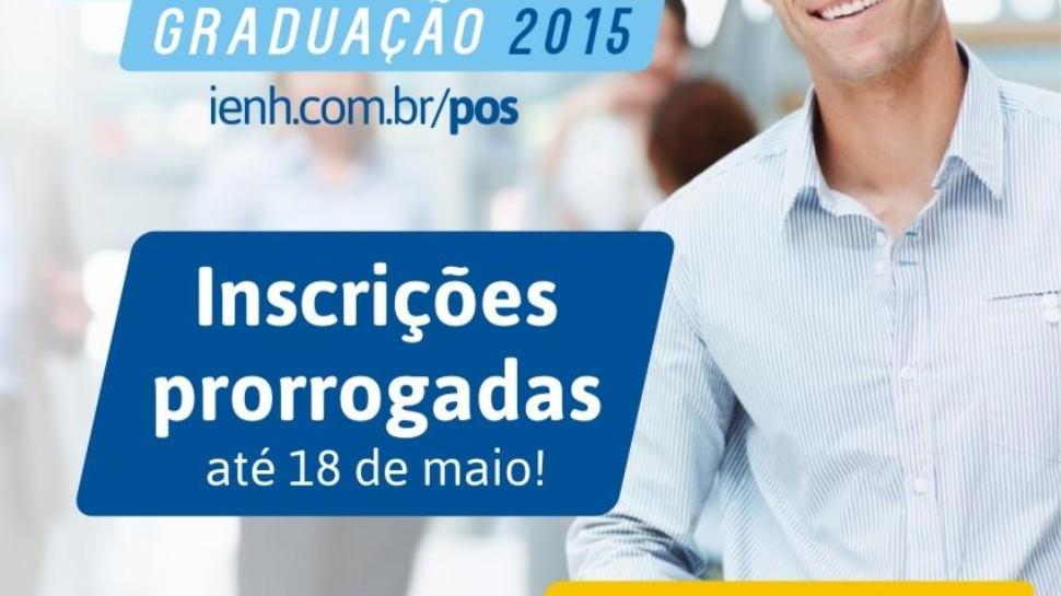 Inscrições prorrogadas para as Pós-Graduações da Faculdade IENH 