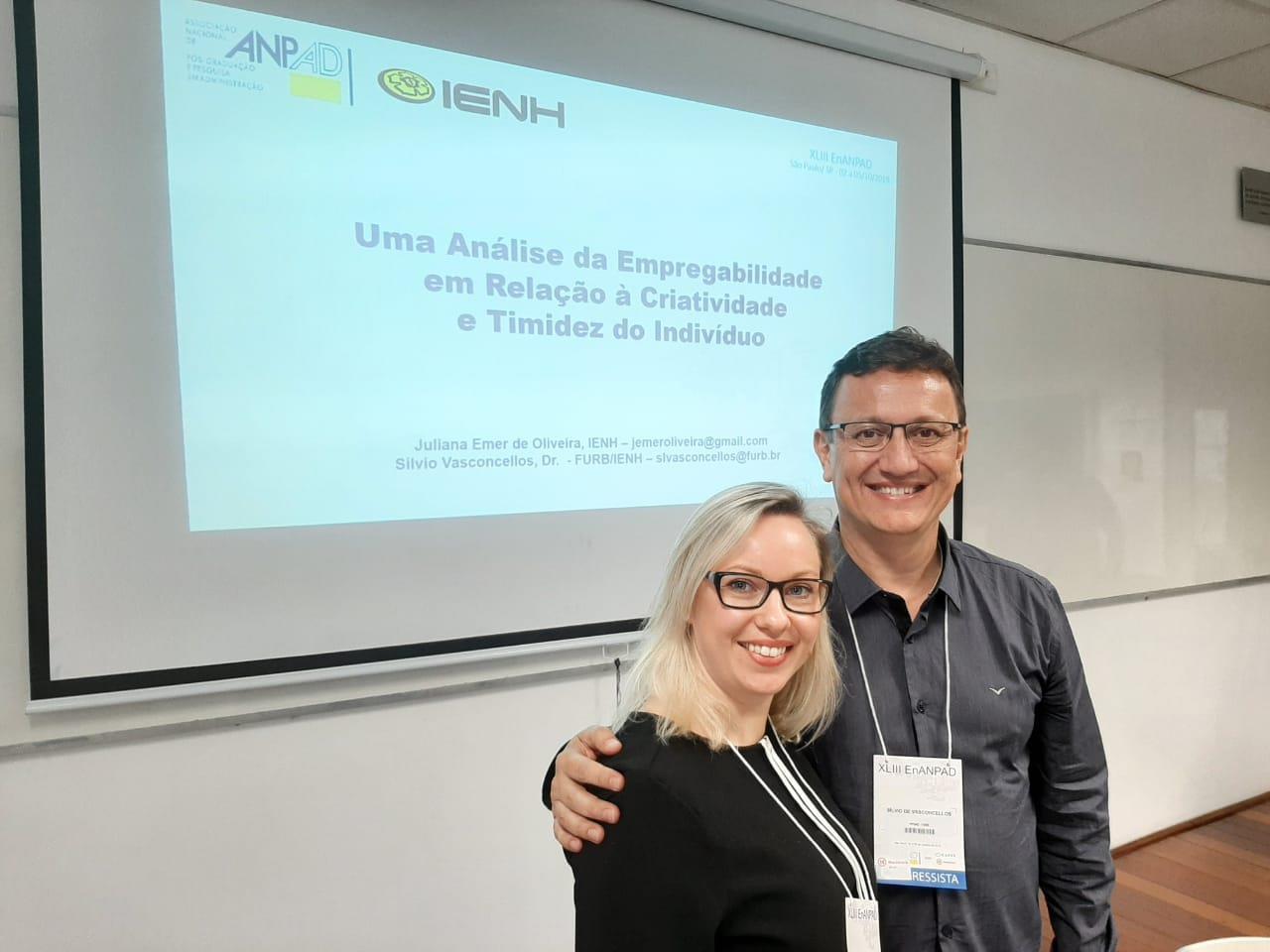 Trabalho desenvolvido em pós-graduação da Faculdade IENH é apresentado no XLIII Encontro da ANPAD