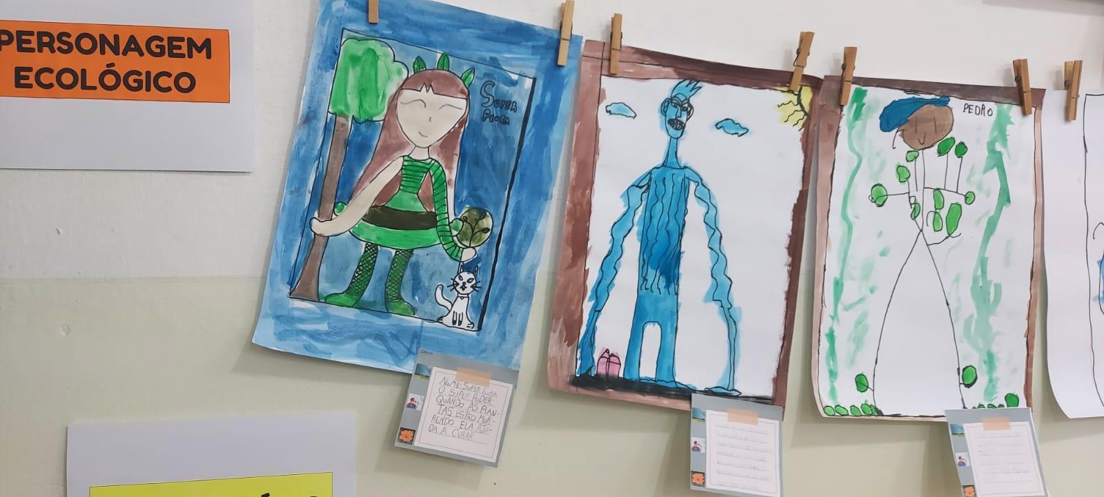 Turmas do Year 2 da Unidade Pindorama criam personagens ecológicos