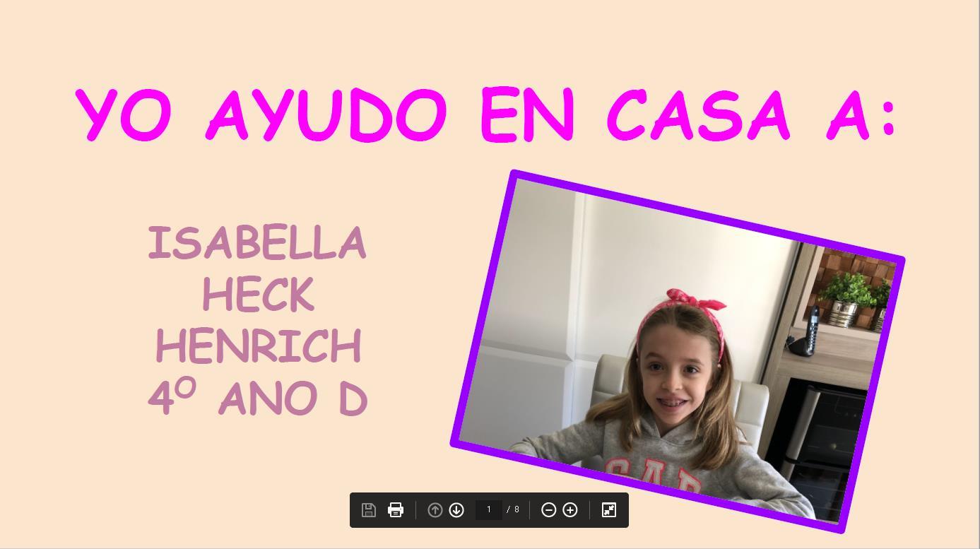 Turmas dos 4ºs anos compartilham registros da atividade “Yo ayudo en casa” Turmas dos 4ºs anos compartilham registros da atividade “Yo ayudo en casa”