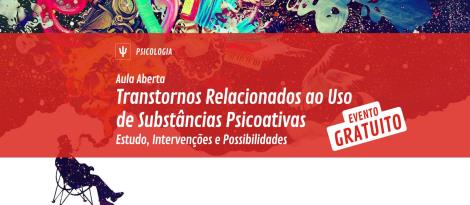 Aula gratuita na IENH sobre transtornos ligados a substâncias psicoativas