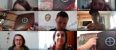 Autora participa de aula síncrona dos 2°s anos do Ensino Fundamental da IENH Autora participa de aula síncrona dos 2°s anos do Ensino Fundamental da IENH