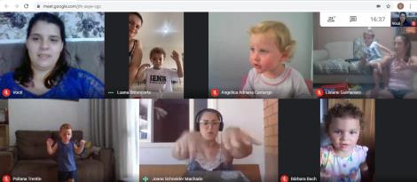 Crianças da Educação Infantil participam de encontros síncronos Crianças da Educação Infantil participam de encontros síncronos