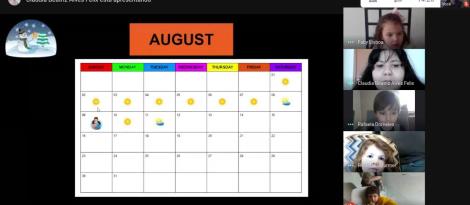 Crianças do Currículo Bilíngue participam de momentos de Circle Time on-line  Crianças do Currículo Bilíngue participam de momentos de Circle Time on-line