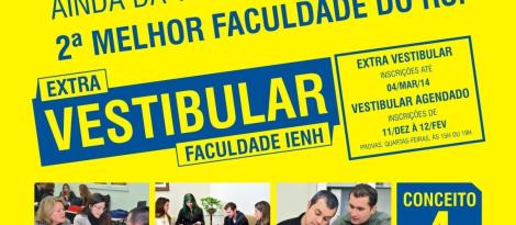 Faculdade IENH com inscrições abertas para o Vestibular